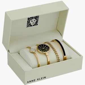 Anne Klein Women's AK/1470 Bangle Watch and Bracelet Set